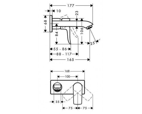 Смеситель для раковины Hansgrohe Metris 110 хром 31085000