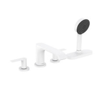 Смеситель на борт ванны Hansgrohe Vivenis на 4 отверстия с sBox белый матовый 75444700