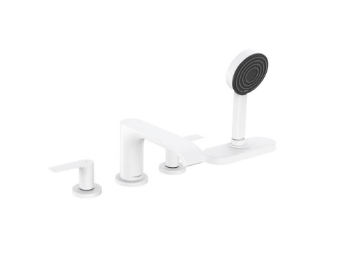 Смеситель на борт ванны Hansgrohe Vivenis на 4 отверстия с sBox белый матовый 75444700