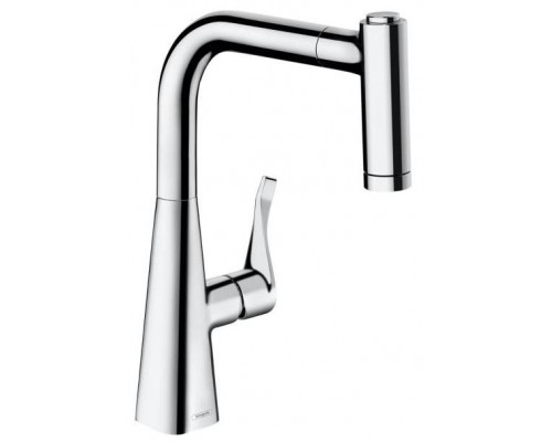 Смеситель для кухни hansgrohe Metris M71 с выдвижным изливом 2 режима хром 73800000