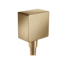 Шланговое подсоединение Hansgrohe FixFit Square шлифованная бронза 26455140