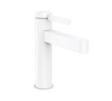 Смеситель для раковины Hansgrohe Finoris 110 с клапаном Push-Open белый матовый 76023700