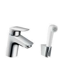 Смеситель для раковины Hansgrohe Logis 70 с гигиеническим душем хром 71290000