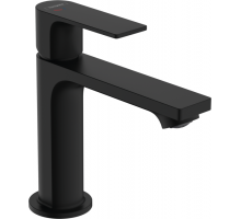 Смеситель для раковины Hansgrohe Rebris E 110 CoolStart EcoSmart со сливным гарнитуром черный матовый 72589670