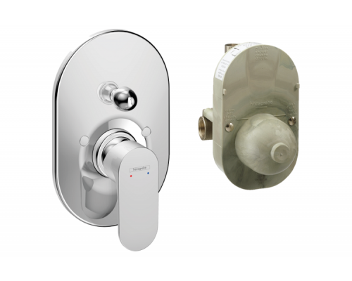 Смеситель для ванны Hansgrohe Rebris S однорычажный скрытого монтажа хром 72448000