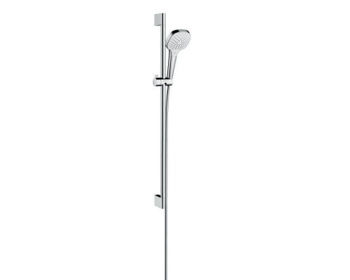 Душевой гарнитур Hansgrohe Croma Select E Vario со штангой 90 см белый/хром 26592400