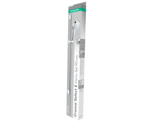Душевой гарнитур Hansgrohe Croma Select E Vario со штангой 90 см белый/хром 26592400