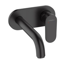Смеситель для раковины Hansgrohe Vernis Blend настенный излив 204 мм внешняя часть матовый черный 71576670