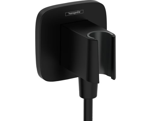 Шланговое подсоединение с держателем для душа hansgrohe FixFit Porter Q матовый черный 26887670