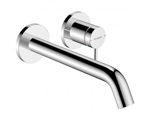Смеситель для раковины Hansgrohe Tecturis S 225 мм настенный на 2 отверстия внешняя часть хром 73351000