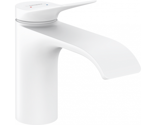 Смеситель для раковины hansgrohe Vivenis 80 мм без сливного гарнитура белый матовый 75012700