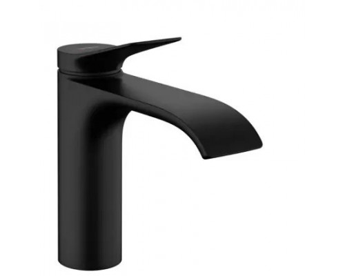 Смеситель для раковины Hansgrohe Vivenis 110 однорычажный без сливного гарнитура матовый черный 75022670