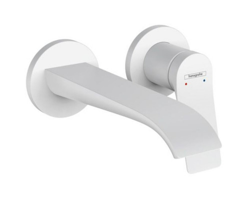 Смеситель для раковины Hansgrohe Vivenis настенный скрытого монтажа излив 192 мм матовый белый 75050700