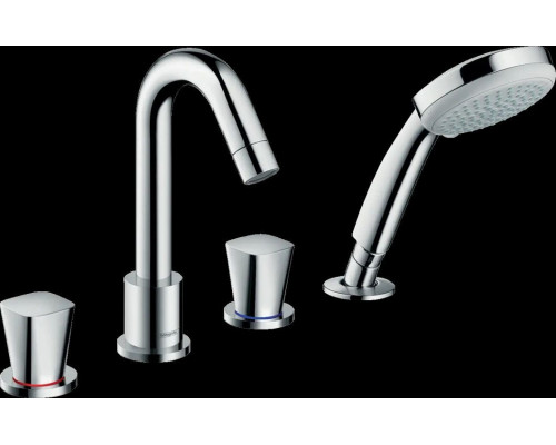 Смеситель для ванны Hansgrohe Logis на 4 отверстия комплект 71314000/13244180